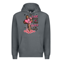 Rock valentine cross Premium Hoodie - MaliasSmallBusiness