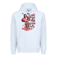 White valentine cross Premium Hoodie - MaliasSmallBusiness