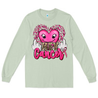 Matcha hey cancer with middle fingers Long Sleeve Tee - AdoDesignShop
