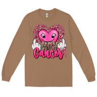 Toasted Coconut hey cancer with middle fingers Long Sleeve Tee - AdoDesignShop