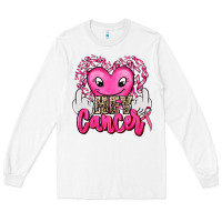 White hey cancer with middle fingers Long Sleeve Tee - AdoDesignShop