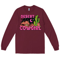 Burgundy desert cowgirl Long Sleeve Tee - Zillion Design Studio