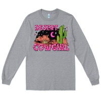 Heather Grey desert cowgirl Long Sleeve Tee - Zillion Design Studio
