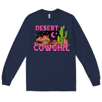 Navy desert cowgirl Long Sleeve Tee - Zillion Design Studio