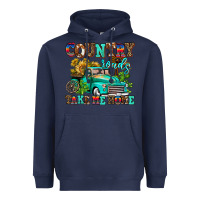 Navy country roads take me home Heavyweight Hoodie - AdoDesignShop