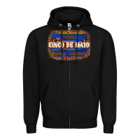 Black Cinco de Mayo Zipper Hoodie - texasbilliewilder