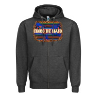 Charcoal Heather Cinco de Mayo Zipper Hoodie - texasbilliewilder