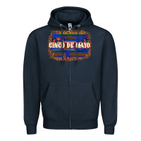 Navy Cinco de Mayo Zipper Hoodie - texasbilliewilder