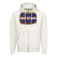 Oatmeal Heather Cinco de Mayo Zipper Hoodie - texasbilliewilder