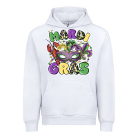 White mardi gras Urban Hoodie - MaliasSmallBusiness
