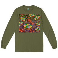 Army Green Mardi gras king cake and crawfish Long Sleeve Tee - RanaPortraitStore
