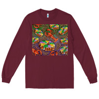 Burgundy Mardi gras king cake and crawfish Long Sleeve Tee - RanaPortraitStore