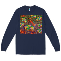 Navy Mardi gras king cake and crawfish Long Sleeve Tee - RanaPortraitStore