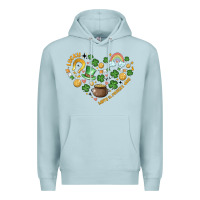 Blue Mist st patricks  hearts Premium Hoodie - MaliasSmallBusiness