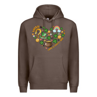 Coffee st patricks  hearts Premium Hoodie - MaliasSmallBusiness