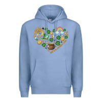 Colony Blue st patricks  hearts Premium Hoodie - MaliasSmallBusiness