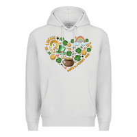 Dove Grey st patricks  hearts Premium Hoodie - MaliasSmallBusiness