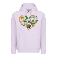 Lilac st patricks  hearts Premium Hoodie - MaliasSmallBusiness