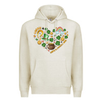 Oatmeal Heather st patricks  hearts Premium Hoodie - MaliasSmallBusiness