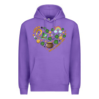 Purple st patricks  hearts Premium Hoodie - MaliasSmallBusiness
