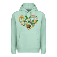 Seafoam st patricks  hearts Premium Hoodie - MaliasSmallBusiness