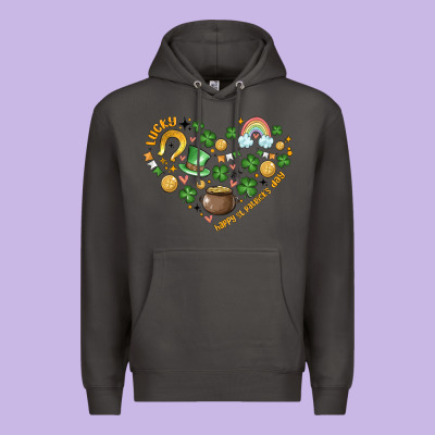 St Patricks  Hearts Premium Hoodie Designed By Maliassmallbusiness