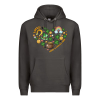 Smoke st patricks  hearts Premium Hoodie - MaliasSmallBusiness