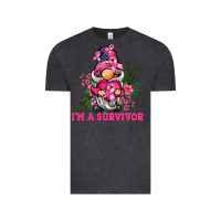 Vintage Black i'm a survivor gnome Vintage Tee - BarkalooDesign
