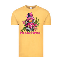 Vintage Mustard i'm a survivor gnome Vintage Tee - BarkalooDesign
