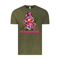 Vintage Olive i'm a survivor gnome Vintage Tee - BarkalooDesign