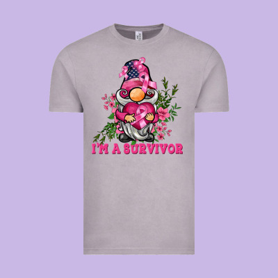 I'm A Survivor Gnome Vintage Tee Designed By Barkaloodesign