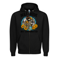Black dead inside but caffeinated Zipper Hoodie - Zillion Design Studio