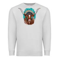 Dove Grey texas longhorn indian headdress Premium Sweatshirt - JahusDesignShop