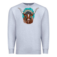 Heather Grey texas longhorn indian headdress Premium Sweatshirt - JahusDesignShop