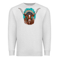 Oatmeal Heather texas longhorn indian headdress Premium Sweatshirt - JahusDesignShop