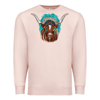Pale Pink texas longhorn indian headdress Premium Sweatshirt - JahusDesignShop