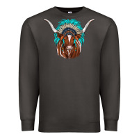 Smoke texas longhorn indian headdress Premium Sweatshirt - JahusDesignShop