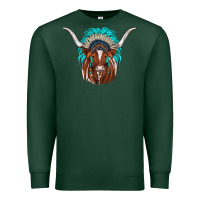 Sports Green texas longhorn indian headdress Premium Sweatshirt - JahusDesignShop