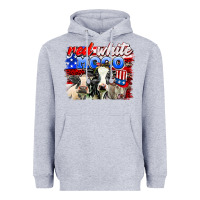 Heather Grey red white moo Heavyweight Hoodie - AdoDesignShop