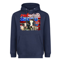 Navy red white moo Heavyweight Hoodie - AdoDesignShop