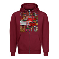 Burgundy Cinco de Mayo Truck Zipper Hoodie - texasbilliewilder