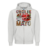 Dove Grey Cinco de Mayo Truck Zipper Hoodie - texasbilliewilder