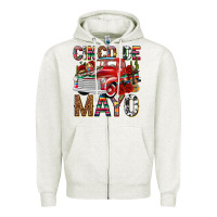 Oatmeal Heather Cinco de Mayo Truck Zipper Hoodie - texasbilliewilder
