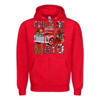 Red Cinco de Mayo Truck Zipper Hoodie - texasbilliewilder