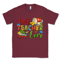Burgundy best teacher ever Classic Tee - texasbilliewilder