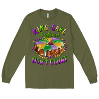 Army Green mardi gras king cake calories don't count Long Sleeve Tee - RanaPortraitStore