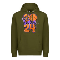 Army Green senior 2024 basketball Premium Hoodie - MaliasSmallBusiness