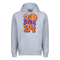 Heather Grey senior 2024 basketball Premium Hoodie - MaliasSmallBusiness