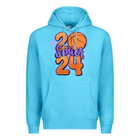 Ocean Blue senior 2024 basketball Premium Hoodie - MaliasSmallBusiness