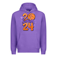 Purple senior 2024 basketball Premium Hoodie - MaliasSmallBusiness